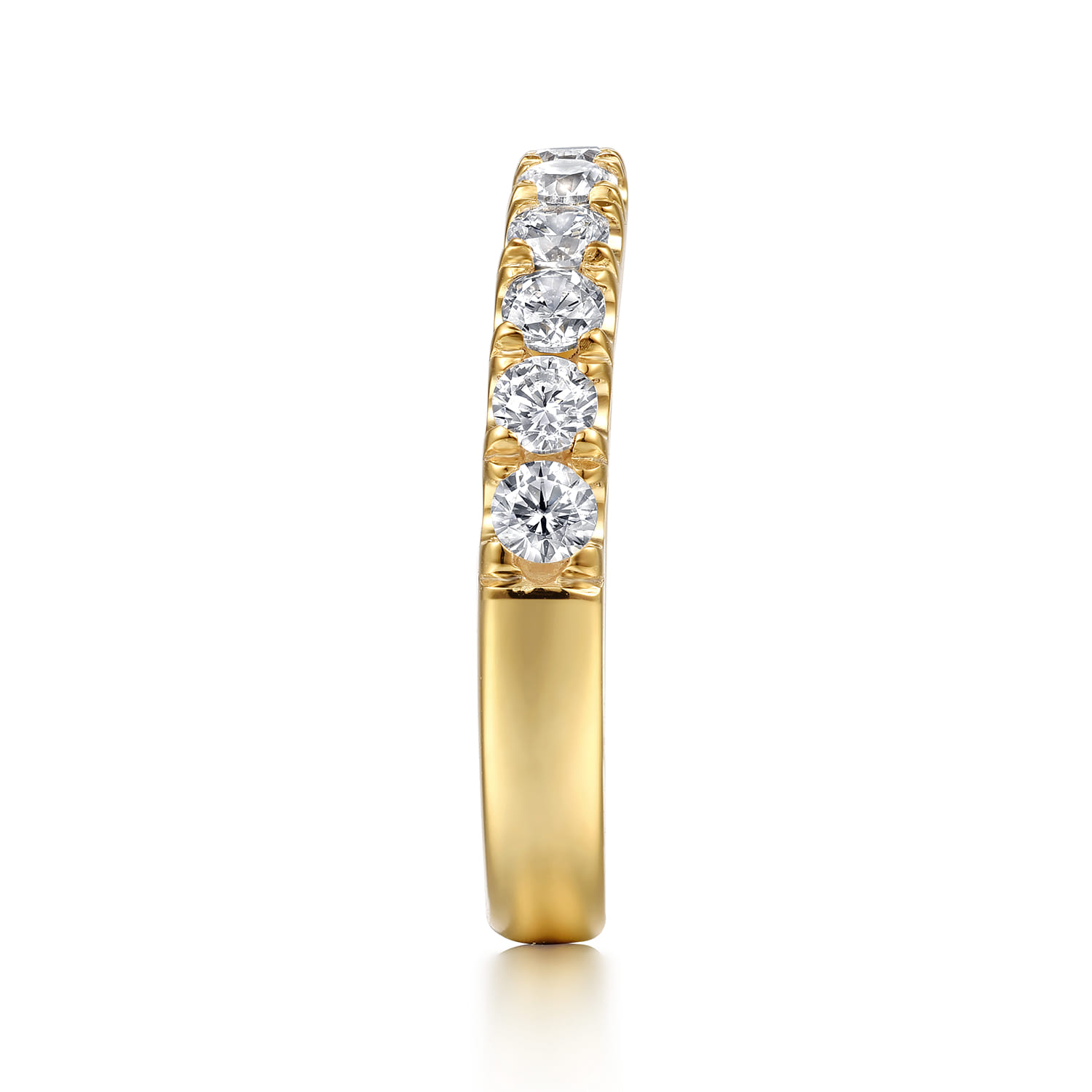 Diamond Matching Wedding Band in 14K Yellow Gold, photograph 4