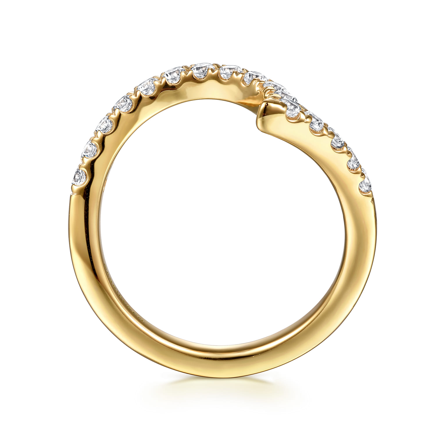 Diamond Wedding Band in 14K Yellow Gold, photograph 2