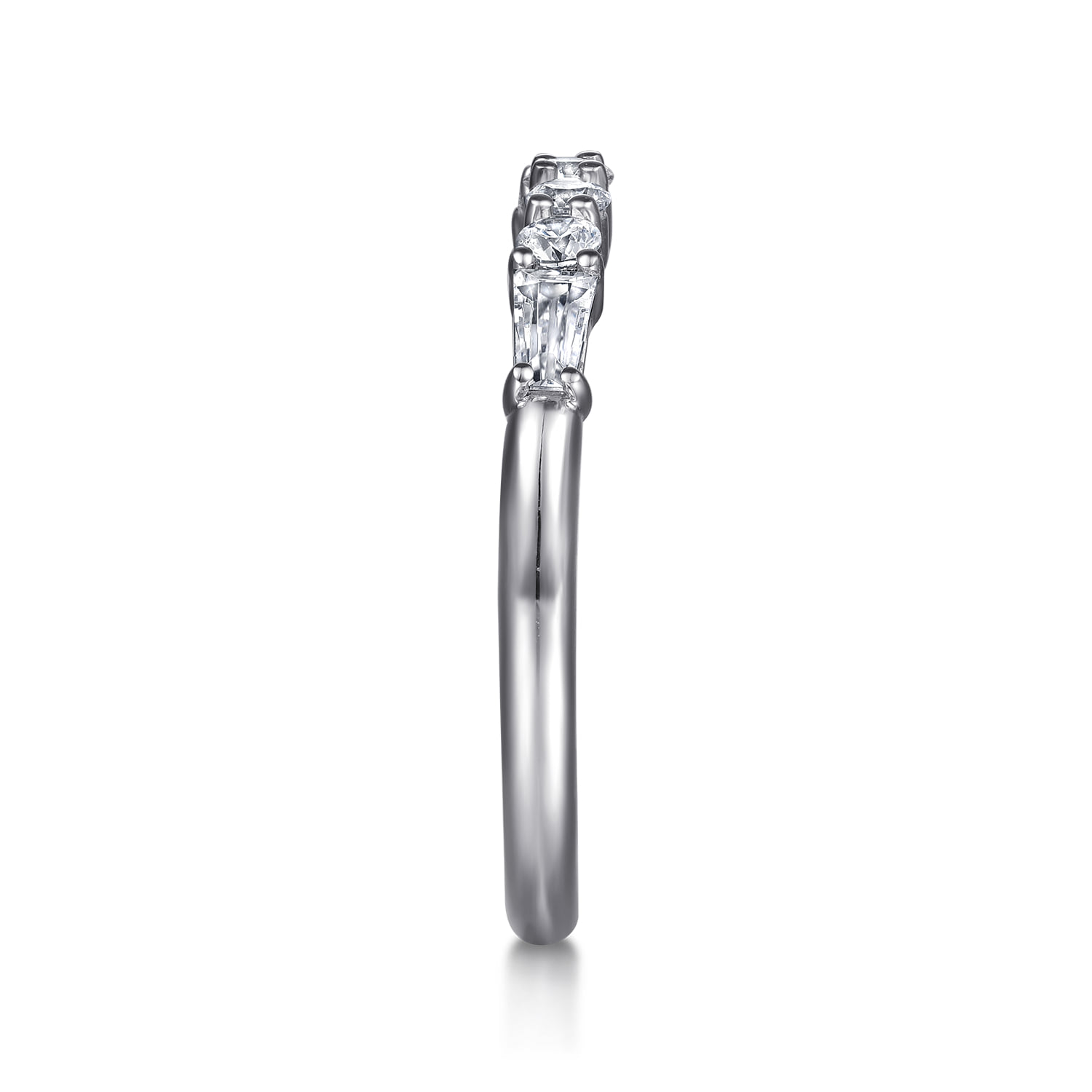 Diamond Wedding Band in 14K White Gold, photograph 4