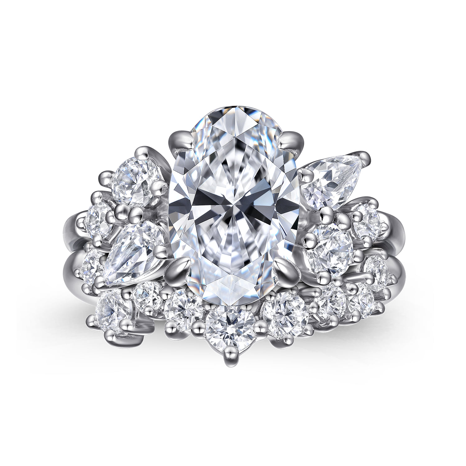 Diamond Wedding Band in 14K White Gold, photograph 4