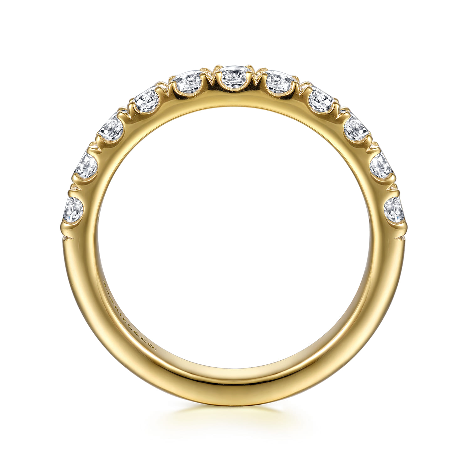 Diamond Wedding Band in 14K Yellow Gold, photograph 2