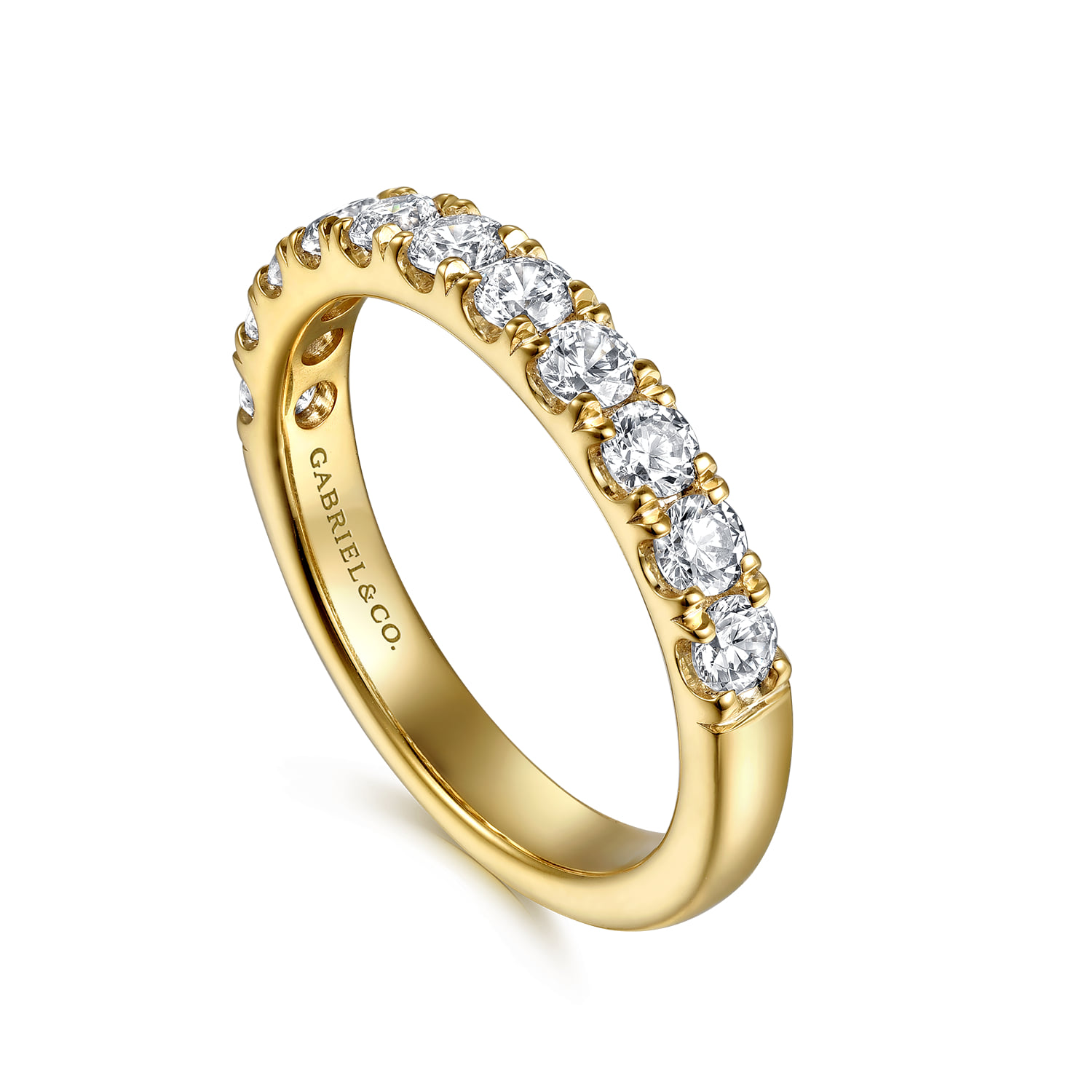 Diamond Wedding Band in 14K Yellow Gold, photograph 3