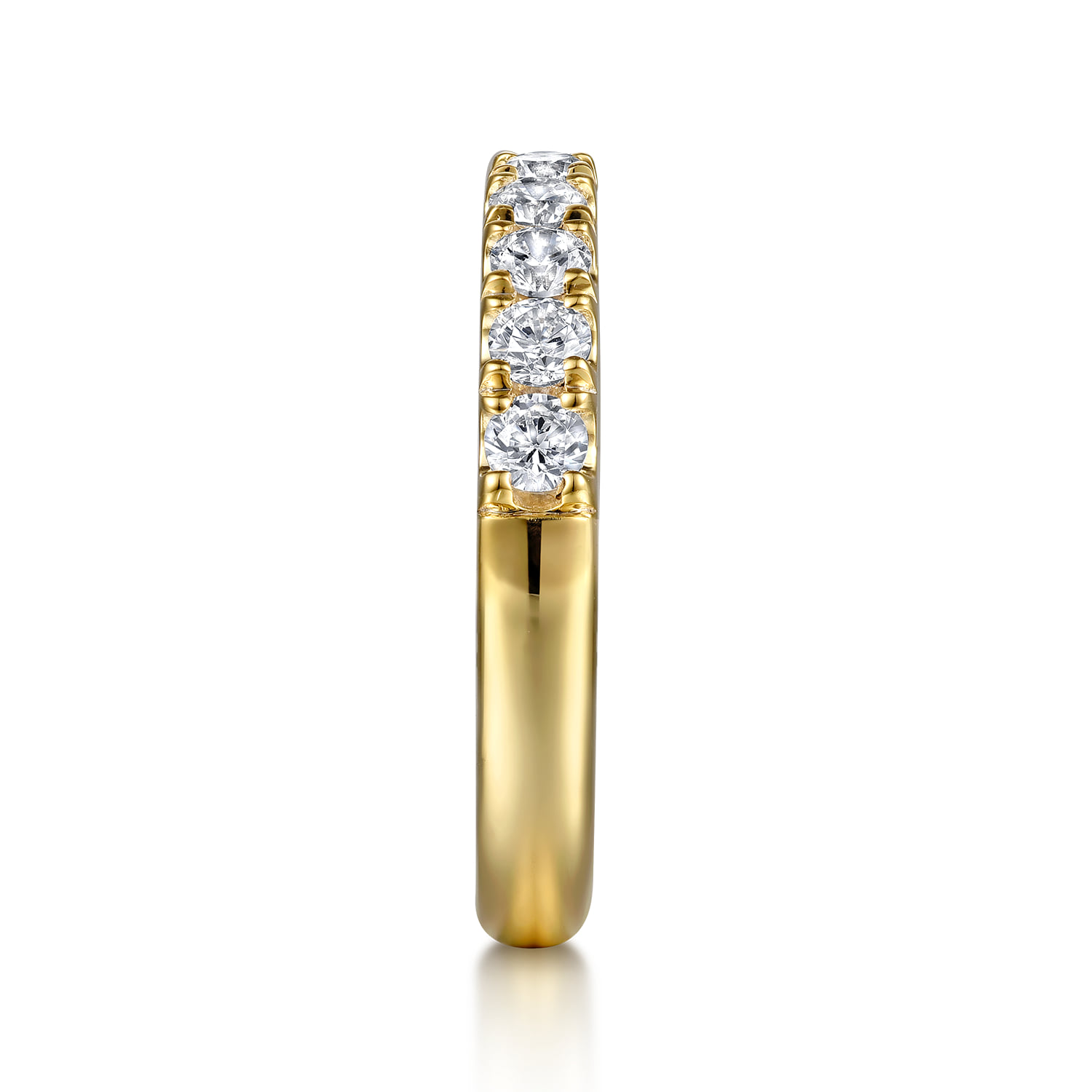 Diamond Wedding Band in 14K Yellow Gold, photograph 5