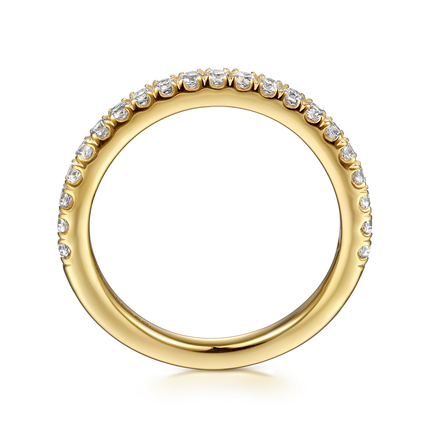Diamond Wedding Band in 14K Yellow Gold, photograph 2