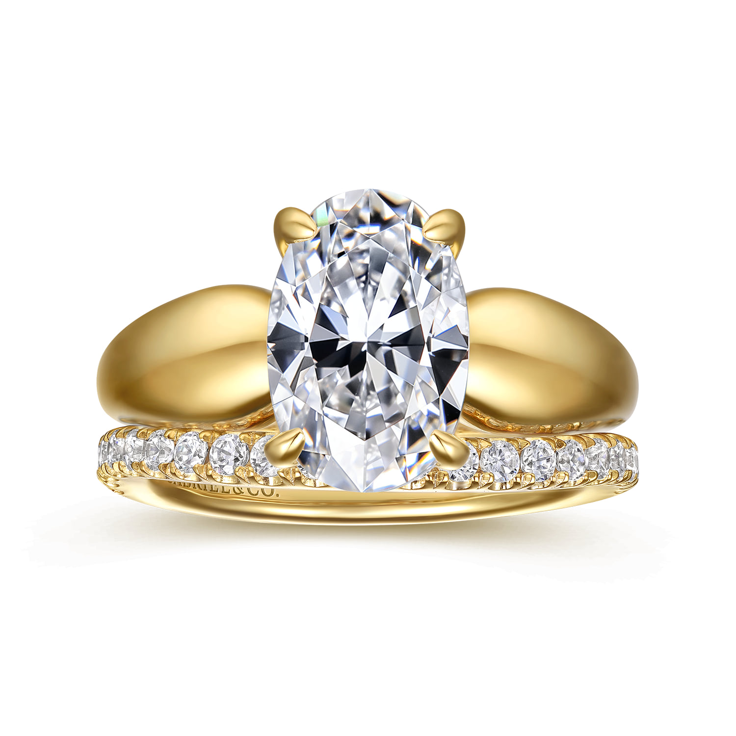 Diamond Wedding Band in 14K Yellow Gold, photograph 4