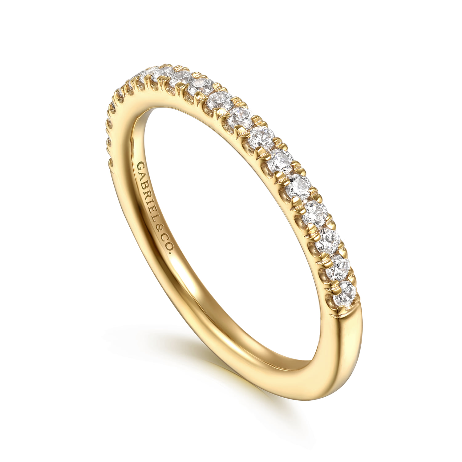 Diamond Wedding Band in 14K Yellow Gold, photograph 3