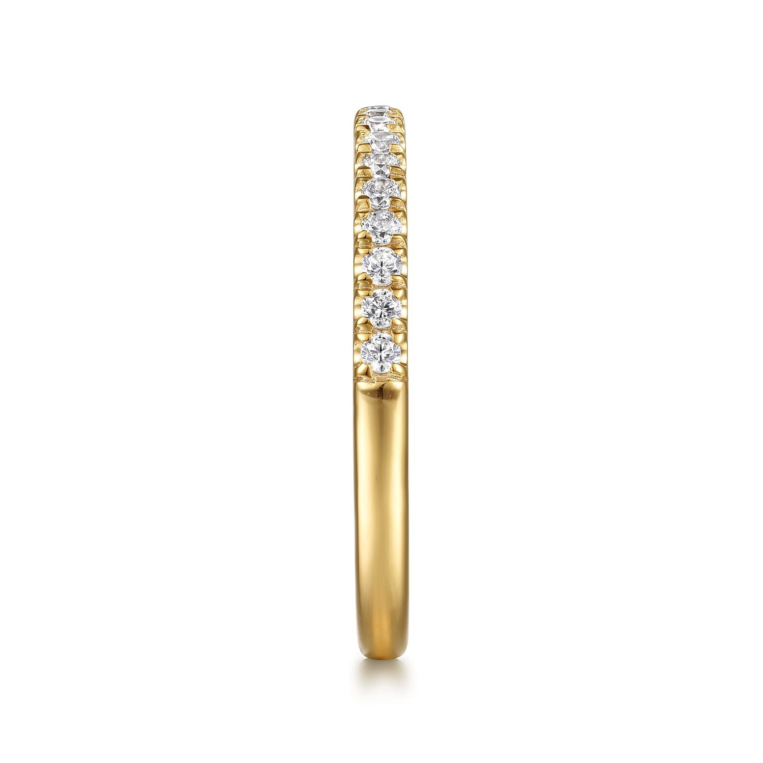 Diamond Wedding Band in 14K Yellow Gold, photograph 5