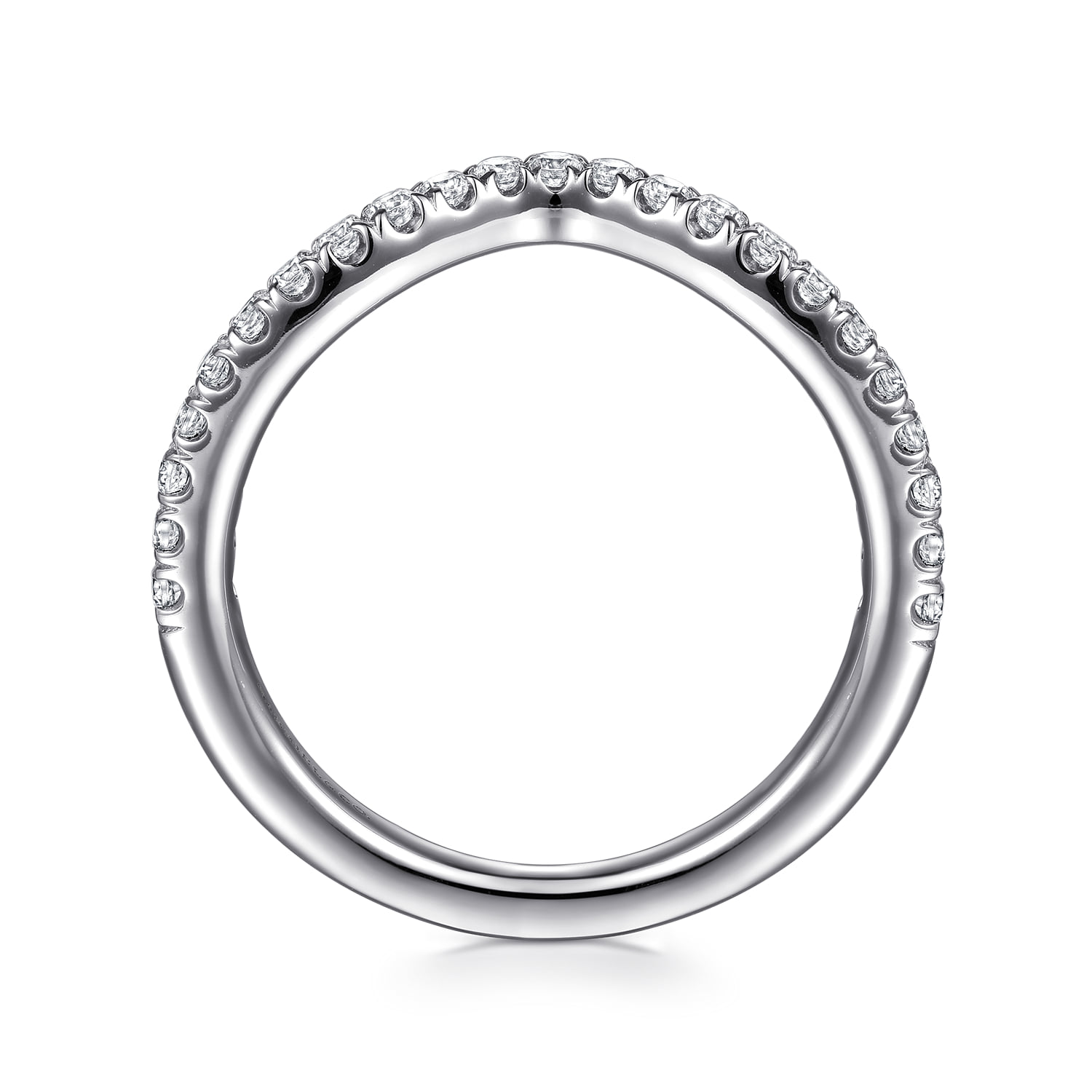 Diamond Matching Wedding Band in 14K White Gold, photograph 2