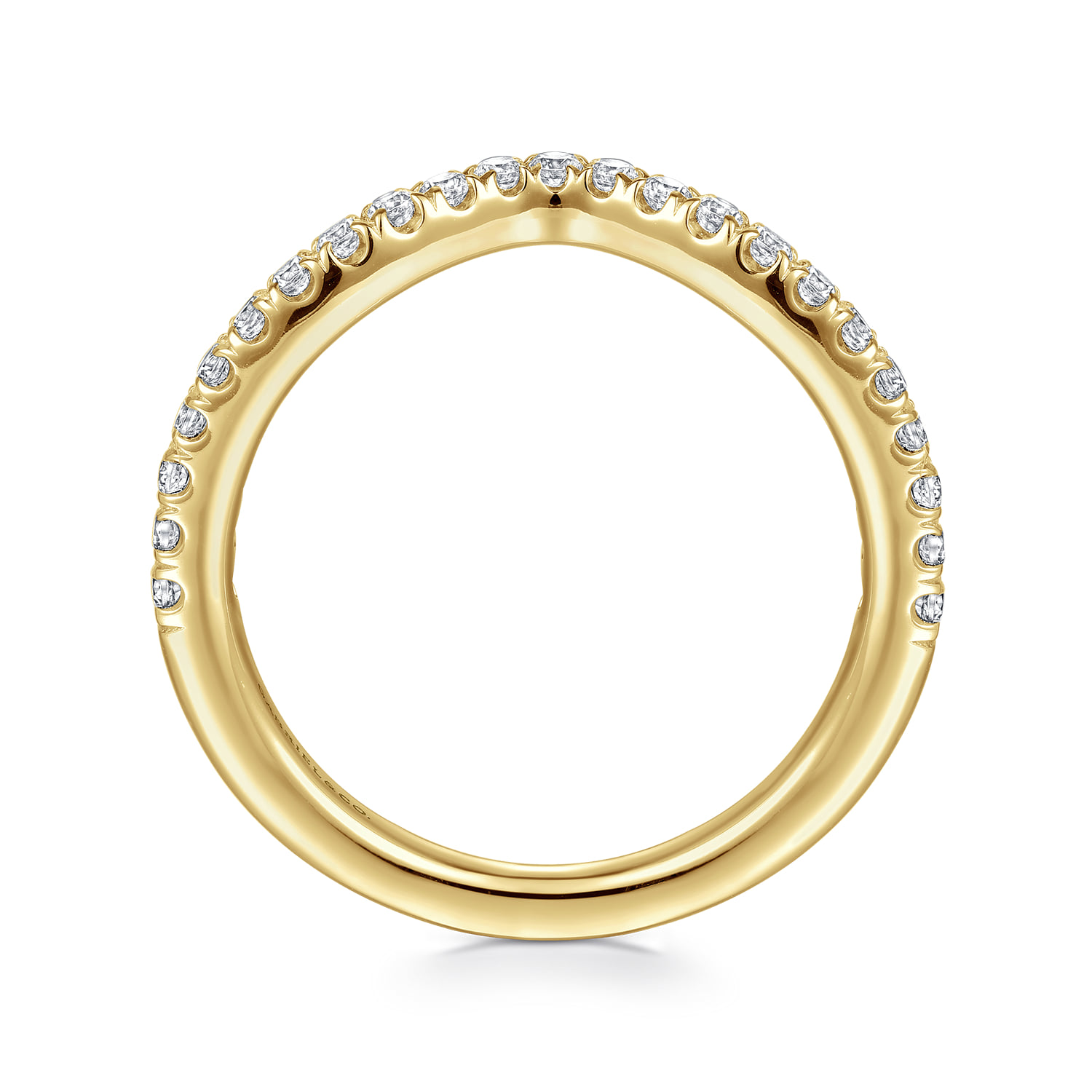 Diamond Matching Wedding Band in 14K Yellow Gold, photograph 2