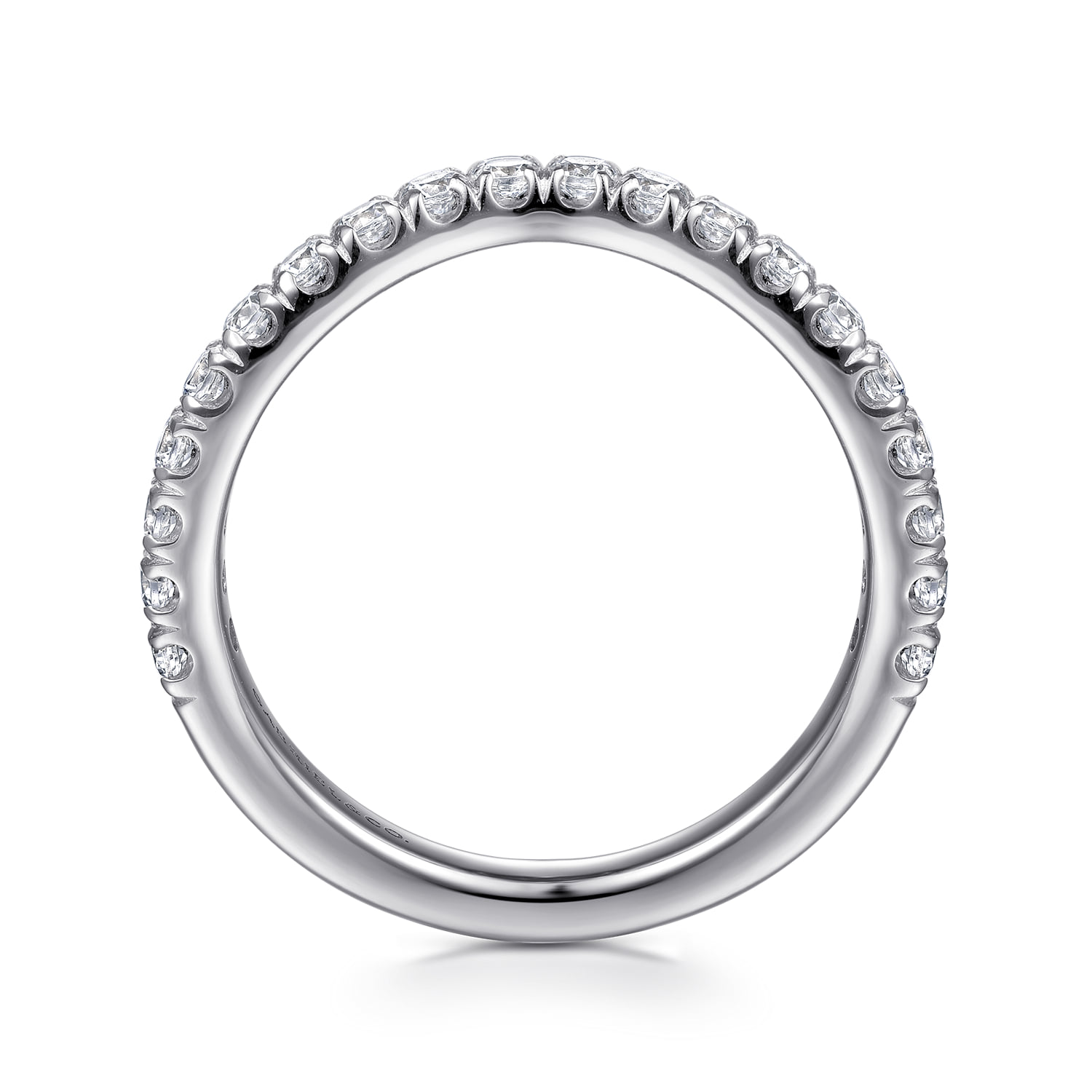Diamond Matching Wedding Band in 14K White Gold, photograph 2