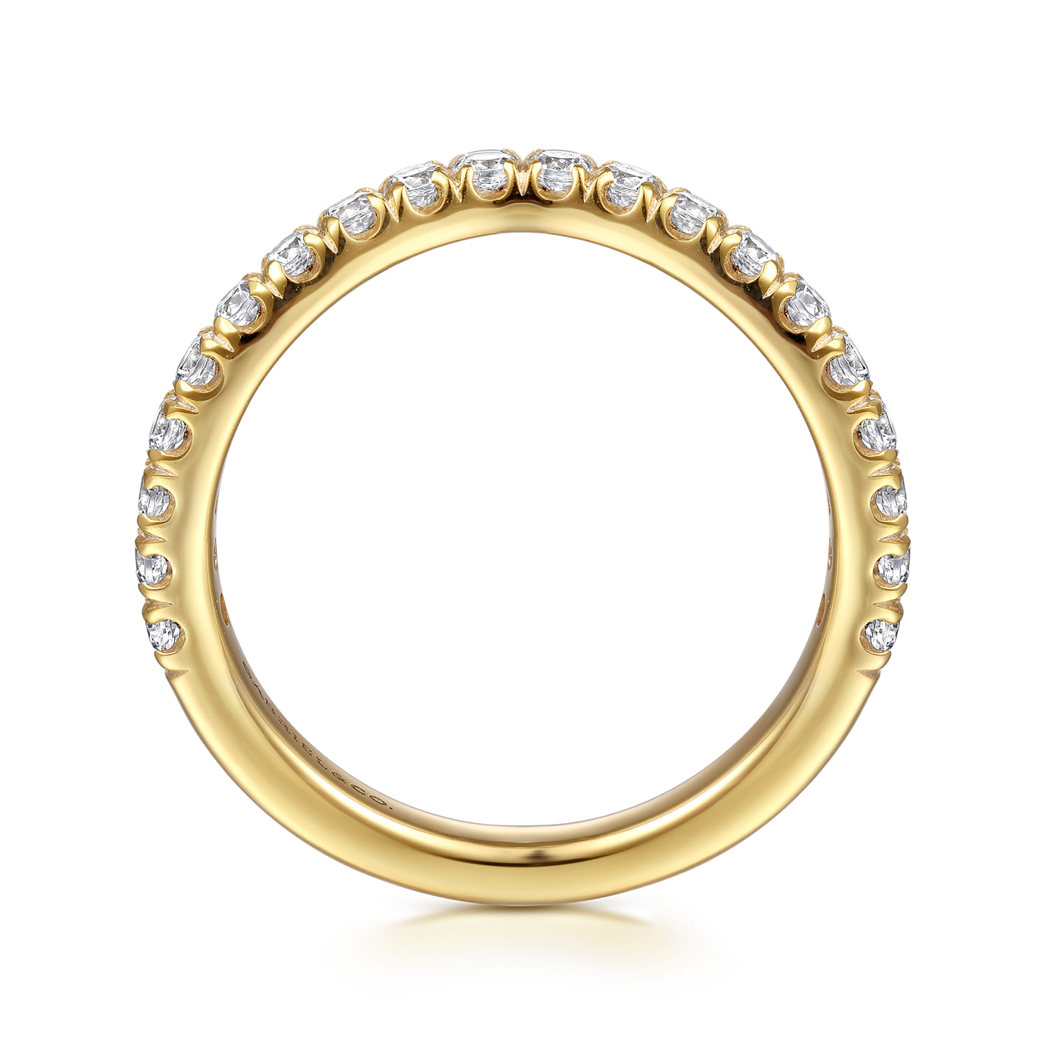 Diamond Wedding Band in 14K Yellow Gold, photograph 2