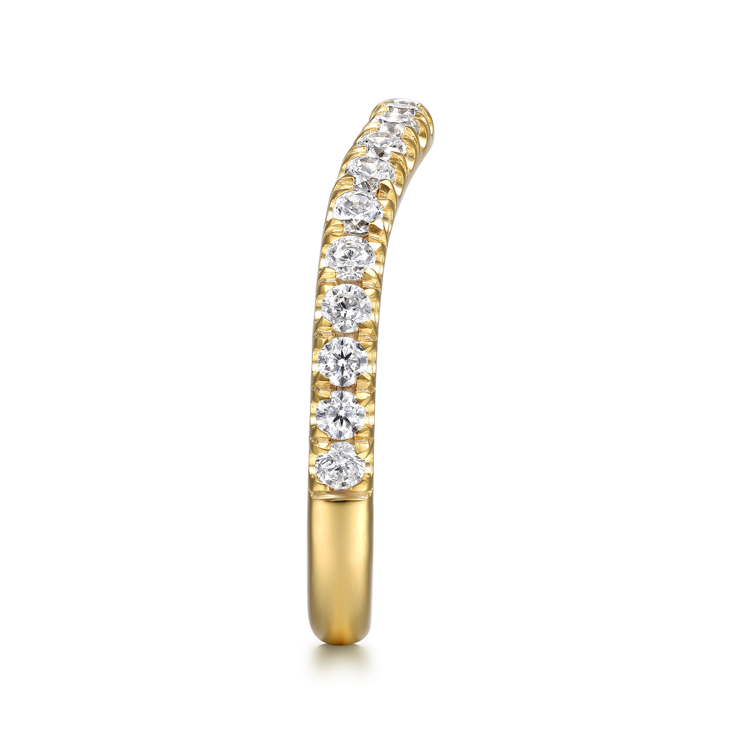 Diamond Wedding Band in 14K Yellow Gold, photograph 5