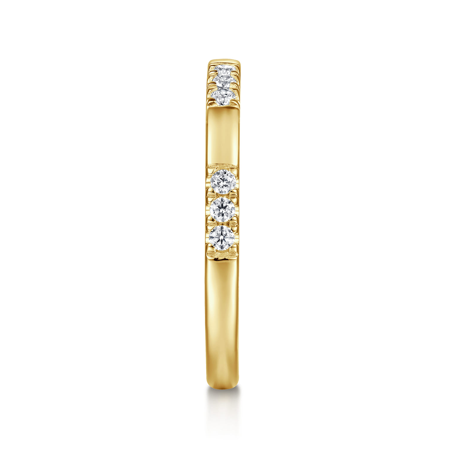 Diamond Wedding Band in 14K Yellow Gold, photograph 5