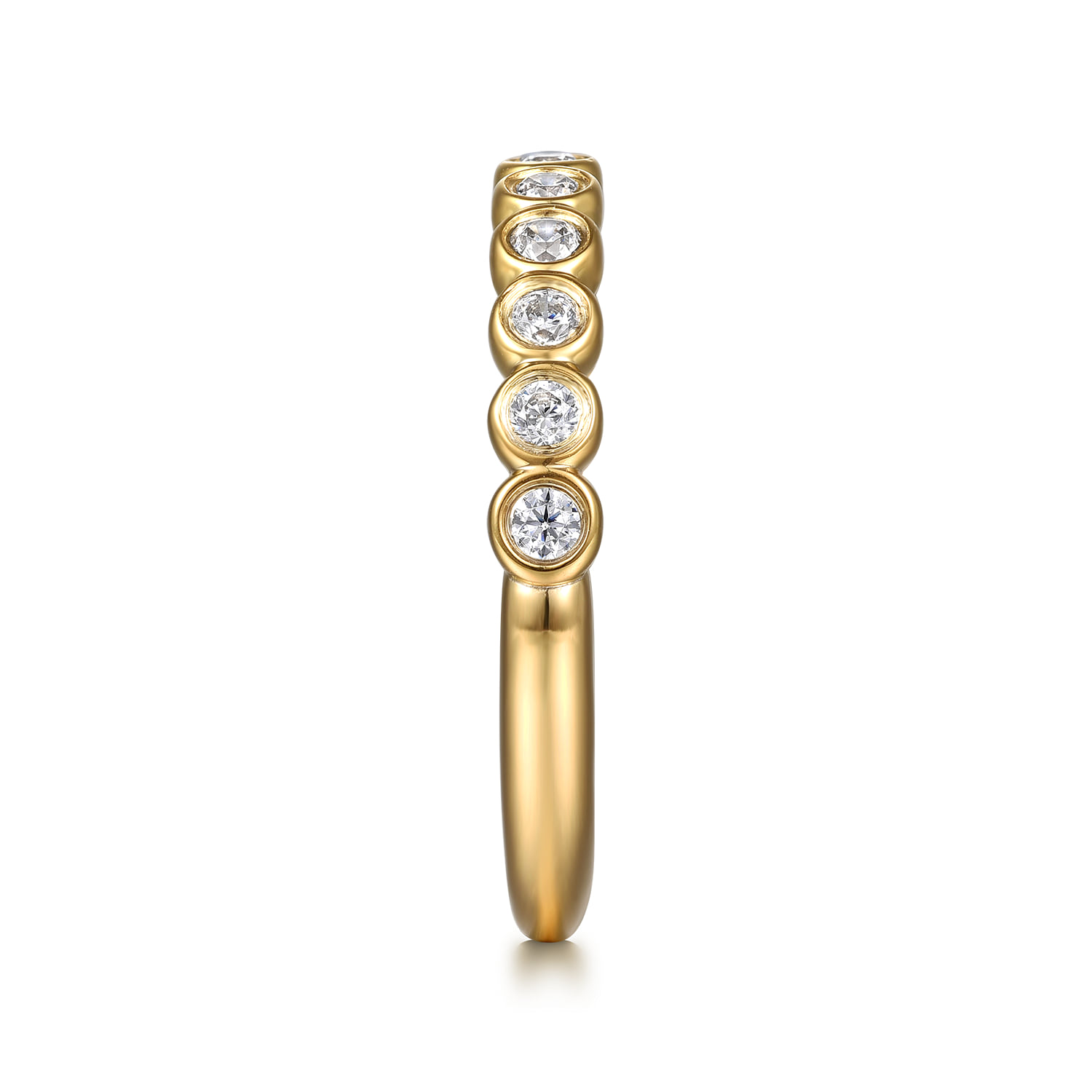 Diamond Wedding Band in 14K Yellow Gold, photograph 5