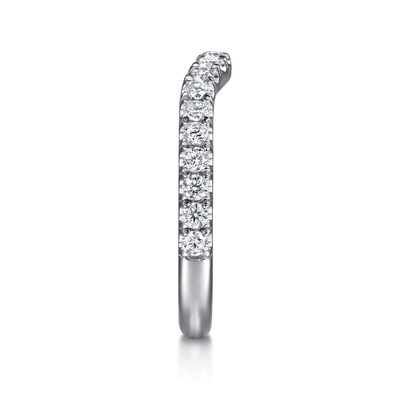 Diamond Wedding Band in 14K White Gold, photograph 5