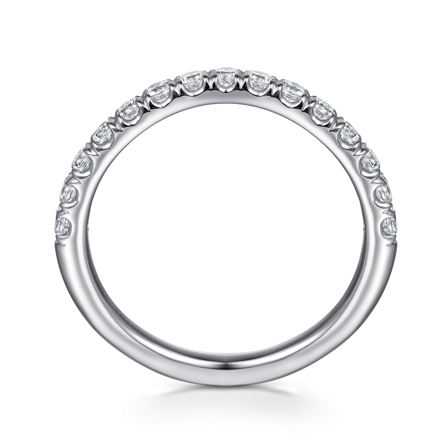 Diamond Wedding Band in 14K White Gold, photograph 2