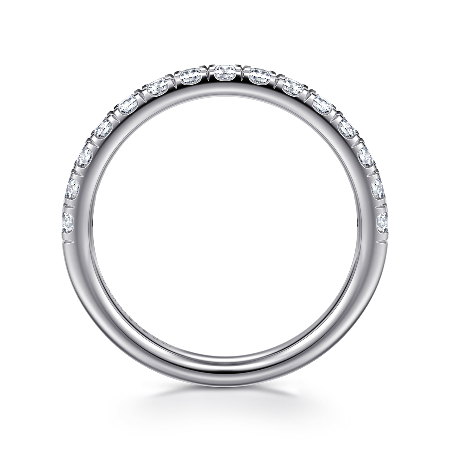 Diamond Matching Wedding Band in 14K White Gold, photograph 2