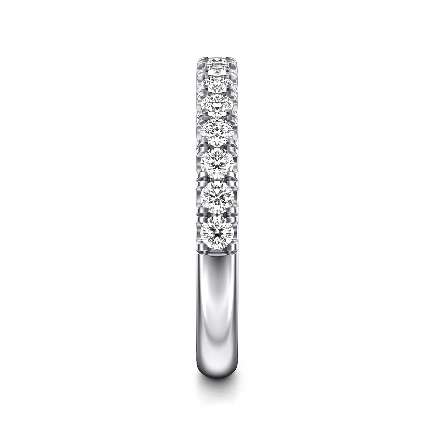 Diamond Matching Wedding Band in 14K White Gold, photograph 5