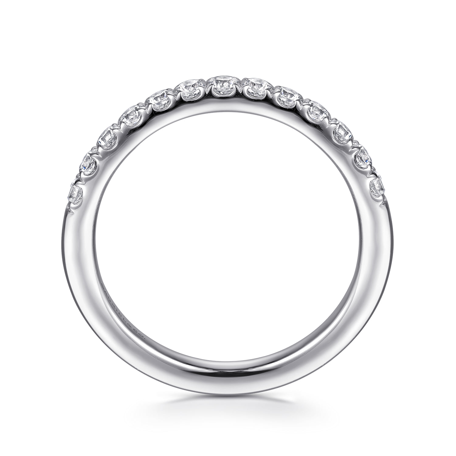 Diamond Wedding Band in 14K White Gold, photograph 2