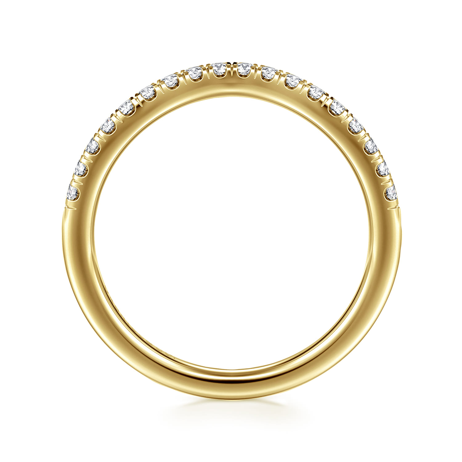 Diamond Wedding Band in 14K Yellow Gold, photograph 2