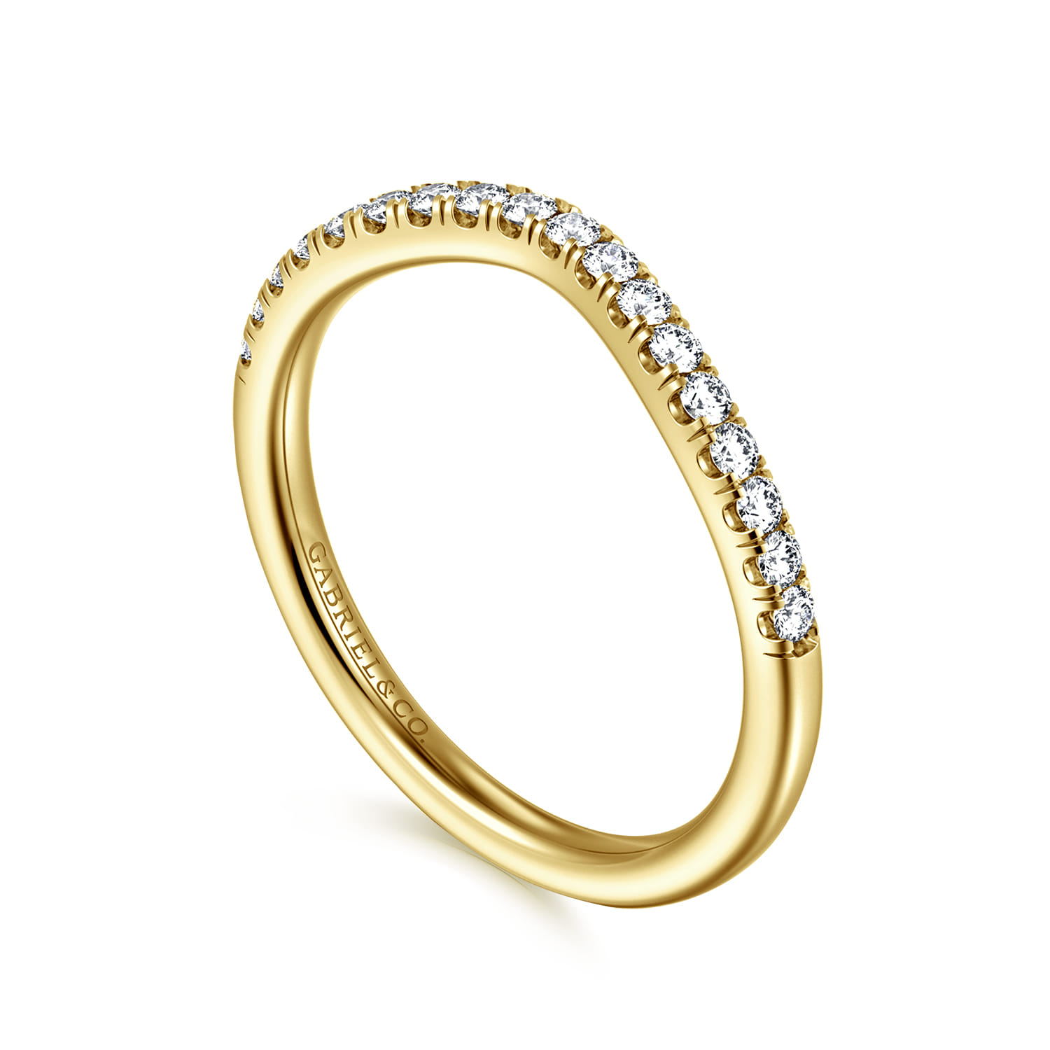 Diamond Wedding Band in 14K Yellow Gold, photograph 3