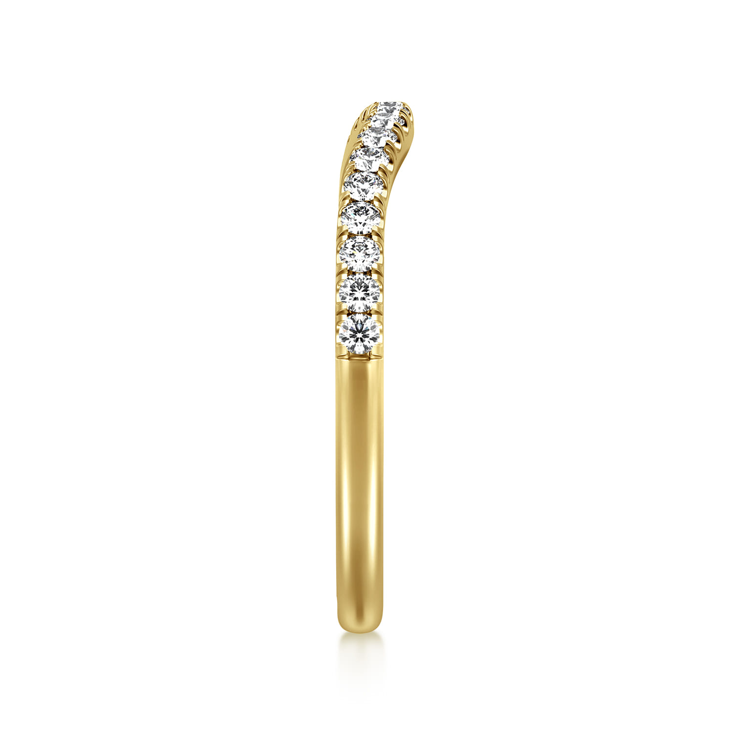 Diamond Wedding Band in 14K Yellow Gold, photograph 4