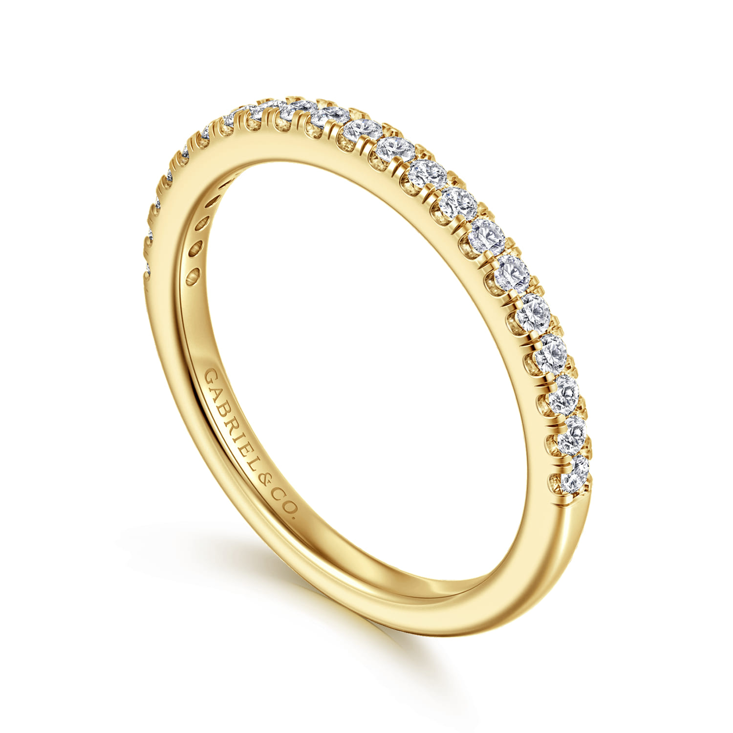 Diamond Matching Wedding Band in 14K Yellow Gold, photograph 3