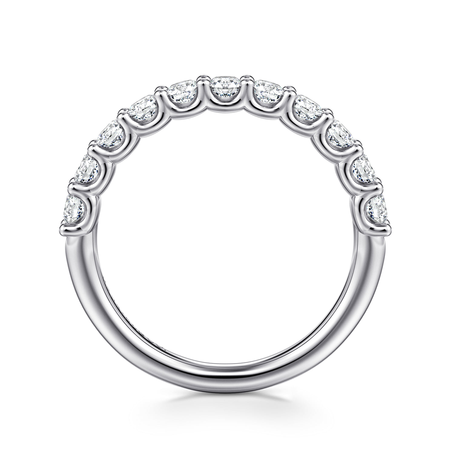 Diamond Wedding Band in 14K White Gold, photograph 2