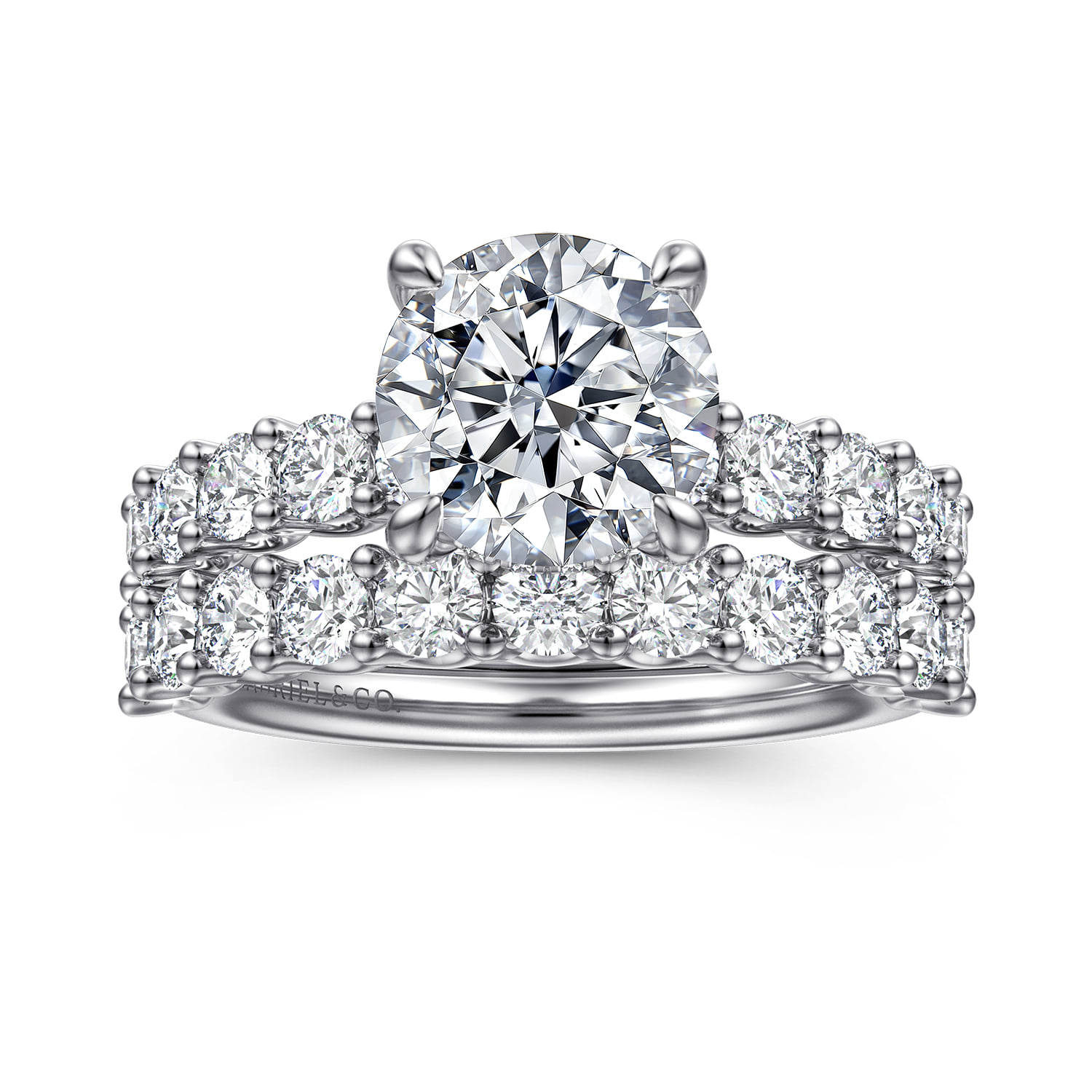 Diamond Wedding Band in 14K White Gold, photograph 4