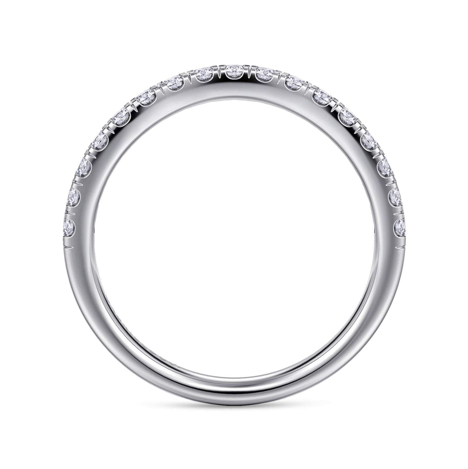 Diamond Matching Wedding Band in 14K White Gold, photograph 2