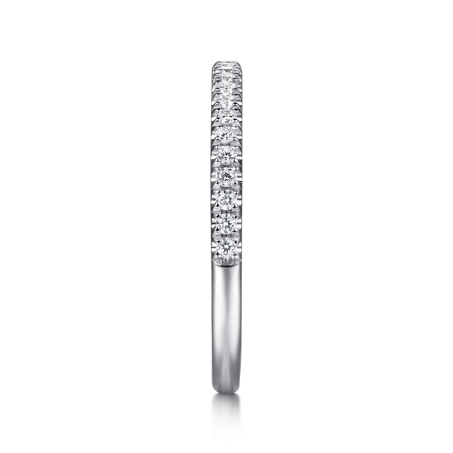 Diamond Matching Wedding Band in 14K White Gold, photograph 5