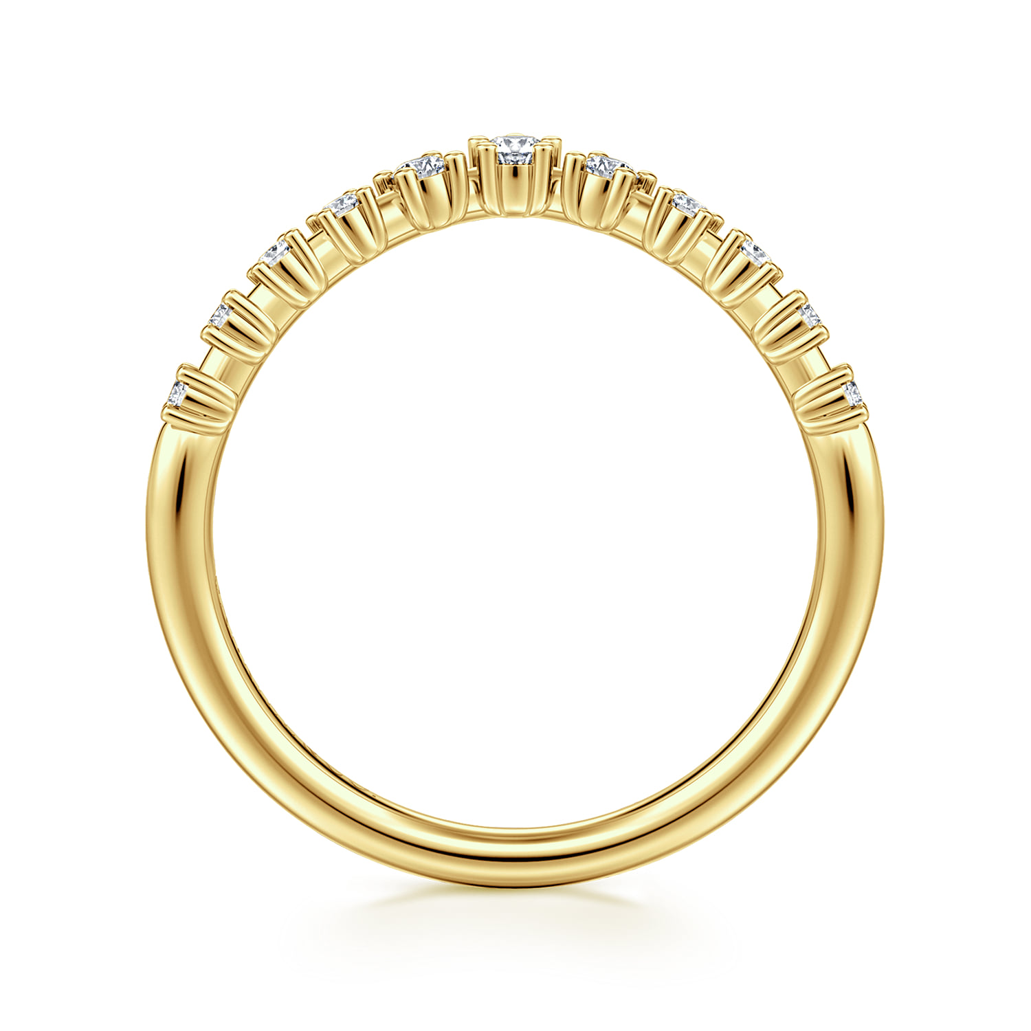 Diamond Matching Wedding Band in 14K Yellow Gold, photograph 2