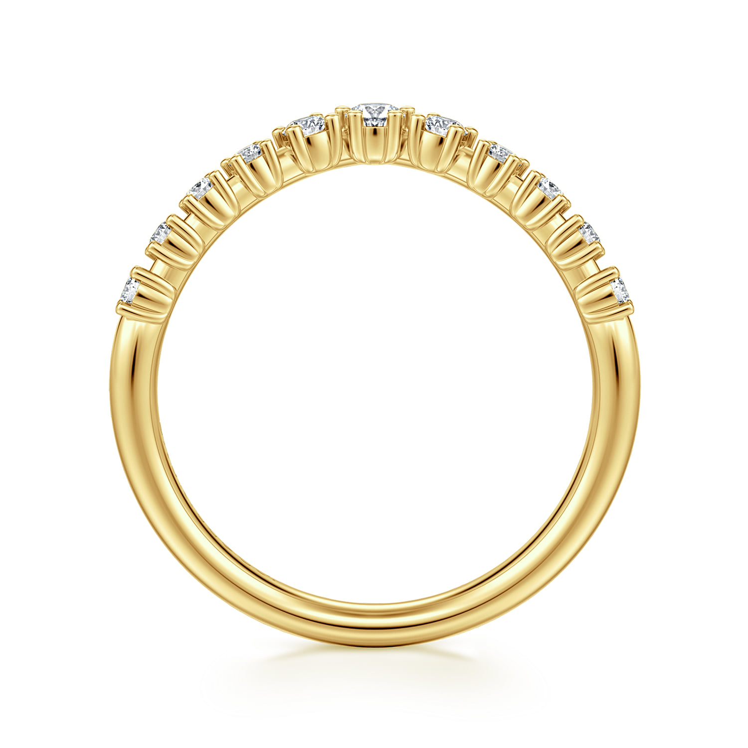 Diamond Matching Wedding Band in 14K Yellow Gold, photograph 2