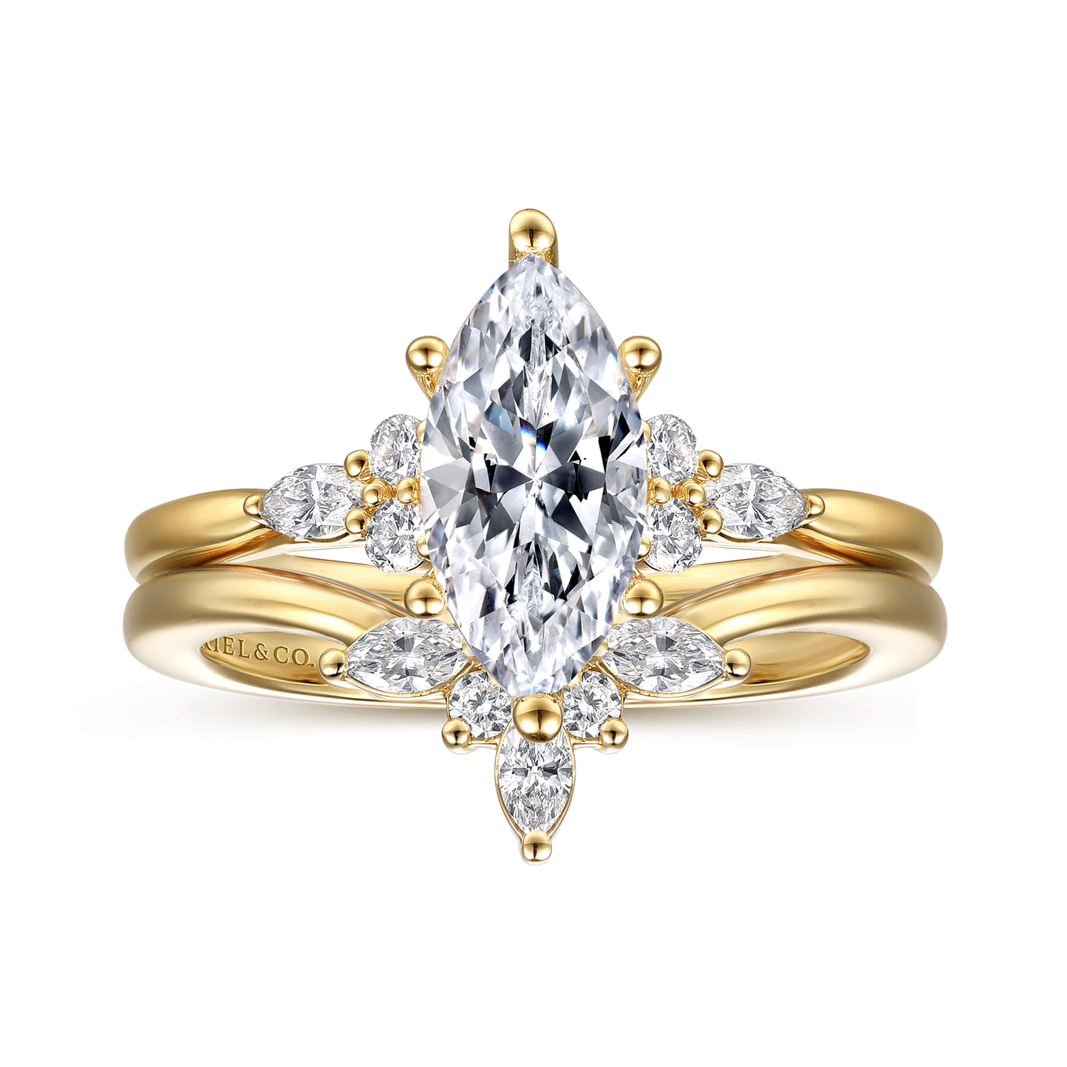 Diamond Matching Wedding Band in 14K Yellow Gold, photograph 4