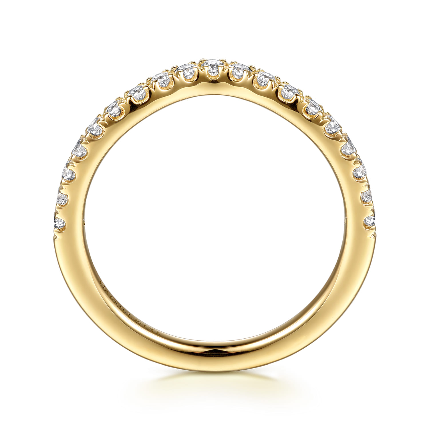 Diamond Matching Wedding Band in 14K Yellow Gold, photograph 2