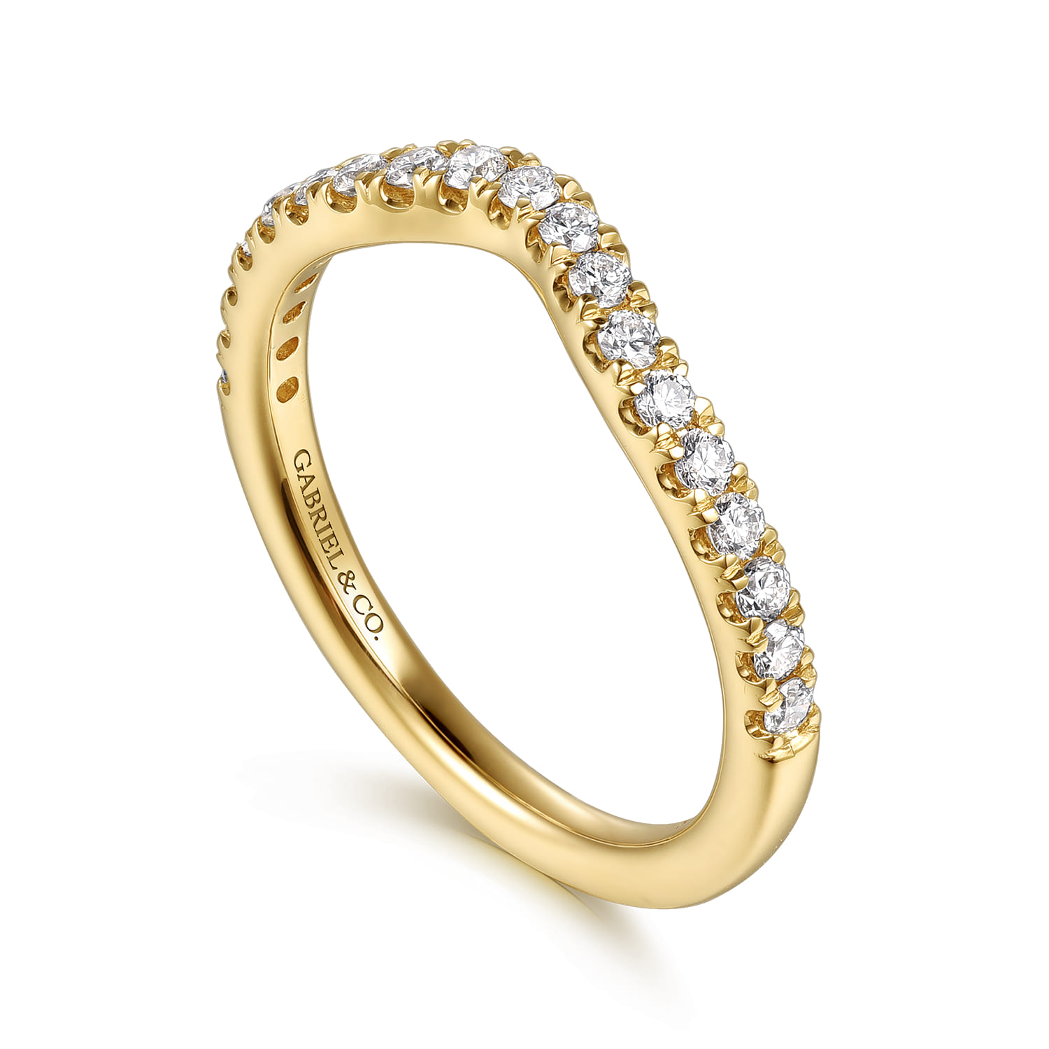 Diamond Matching Wedding Band in 14K Yellow Gold, photograph 3