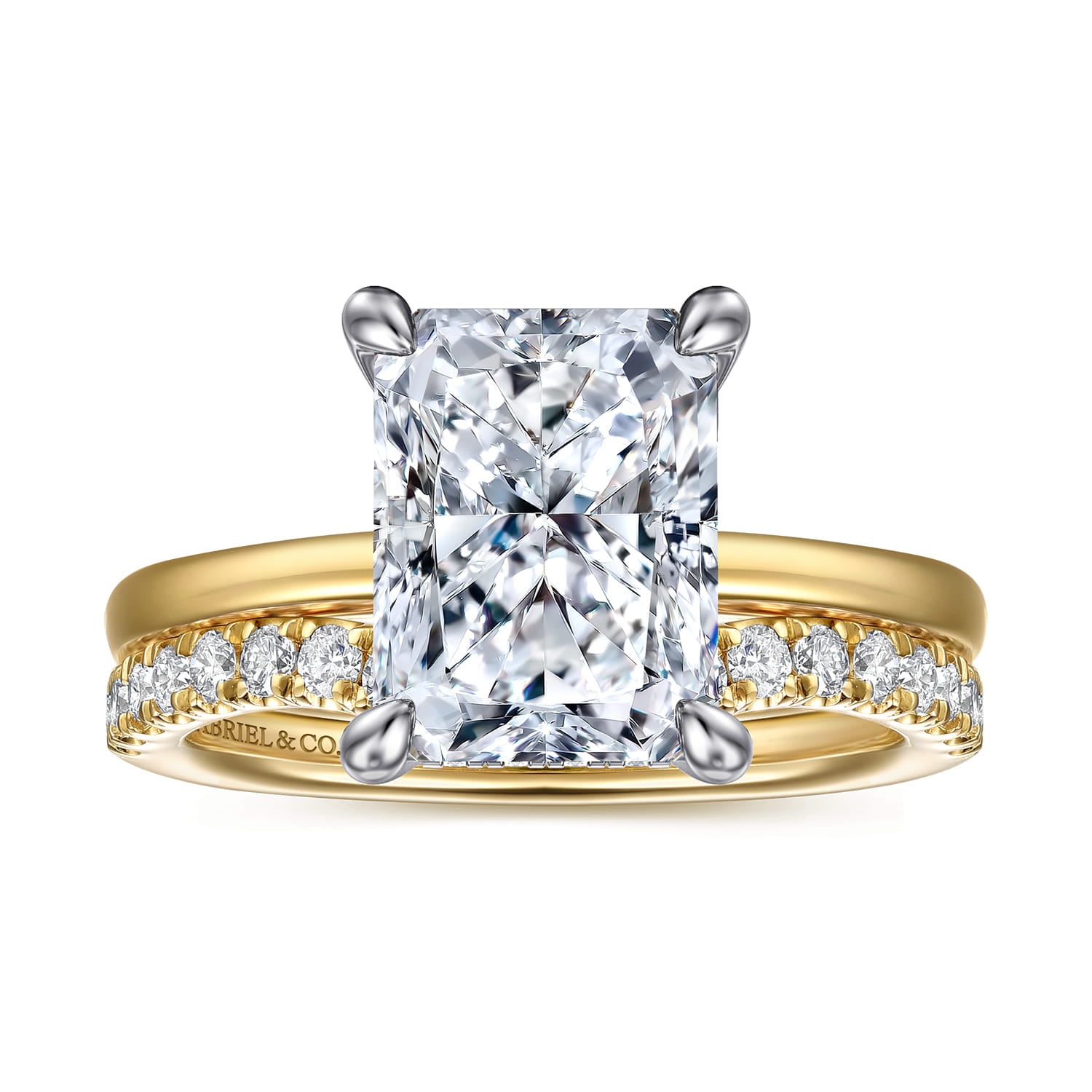 Diamond Matching Wedding Band in 14K Yellow Gold, photograph 4