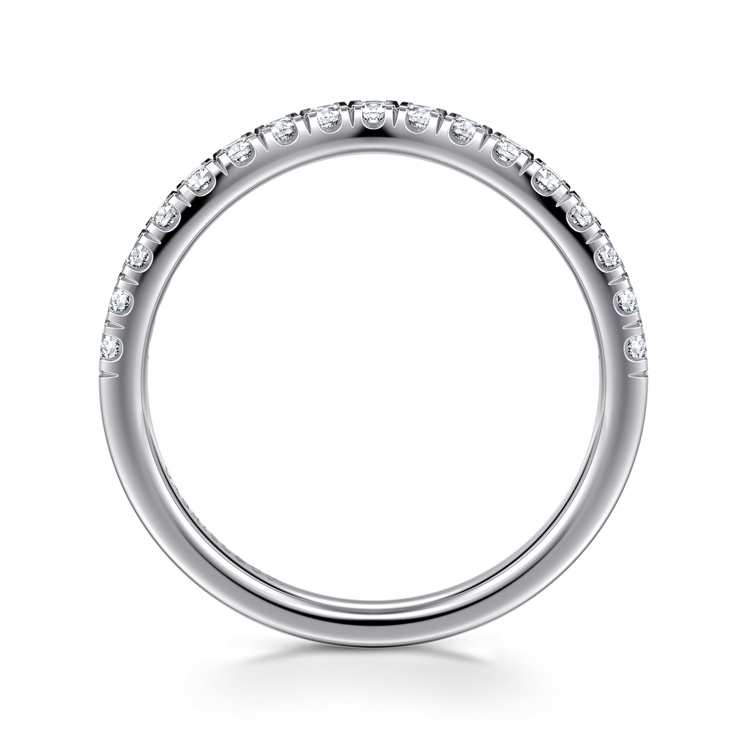 Diamond Matching Wedding Band in 14K White Gold, photograph 2