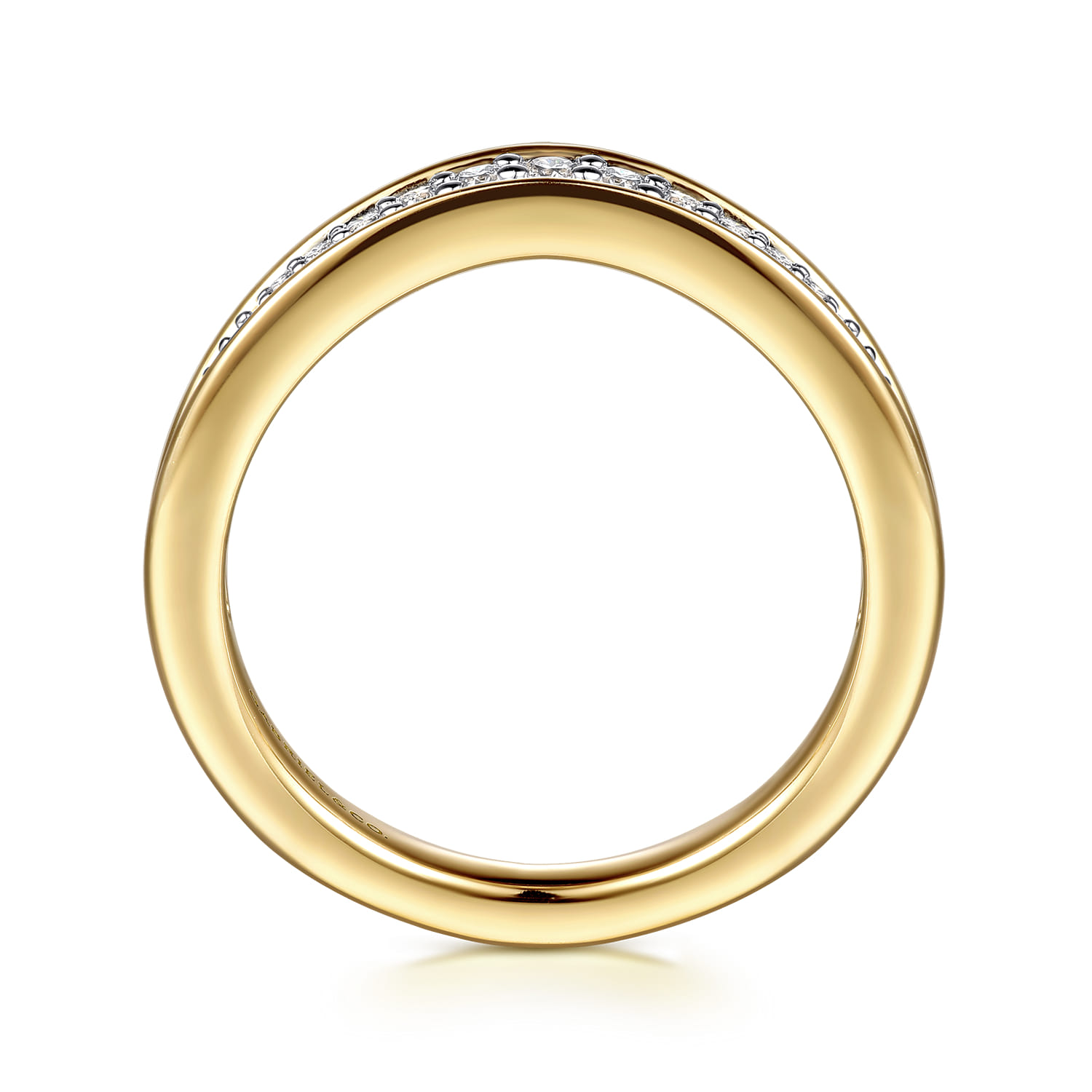 Diamond Matching Wedding Band in 14K Yellow Gold, photograph 2