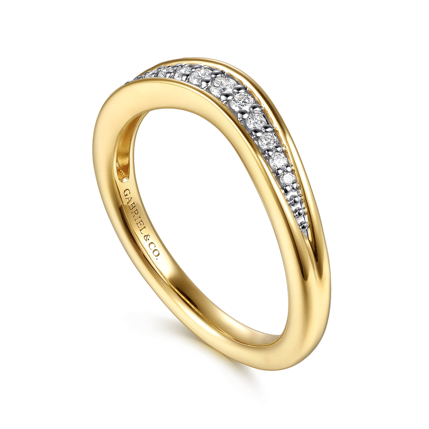 Diamond Matching Wedding Band in 14K Yellow Gold, photograph 3