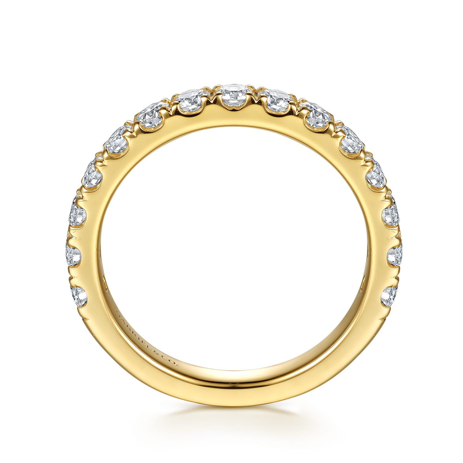Diamond Matching Wedding Band in 14K Yellow Gold, photograph 2