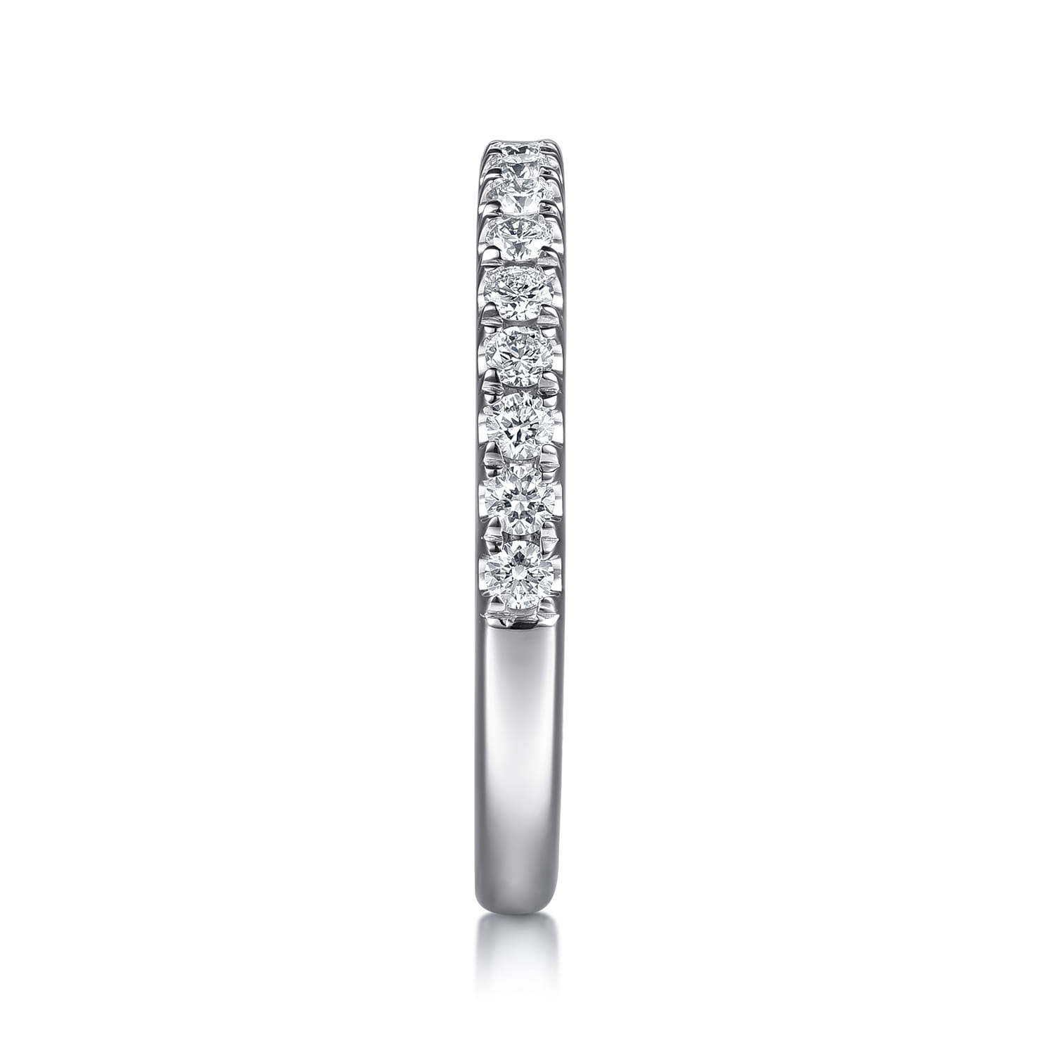 Diamond Matching Wedding Band in 14K White Gold, photograph 5