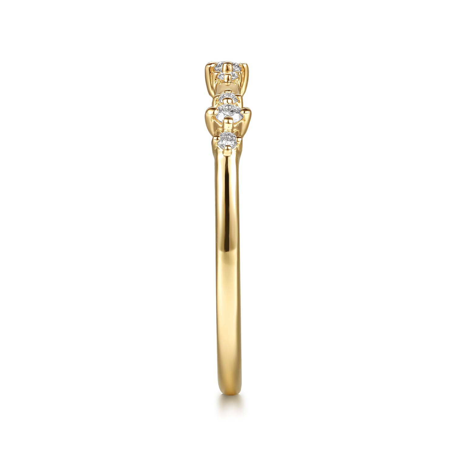 Diamond Matching Wedding Band in 14K Yellow Gold, photograph 5