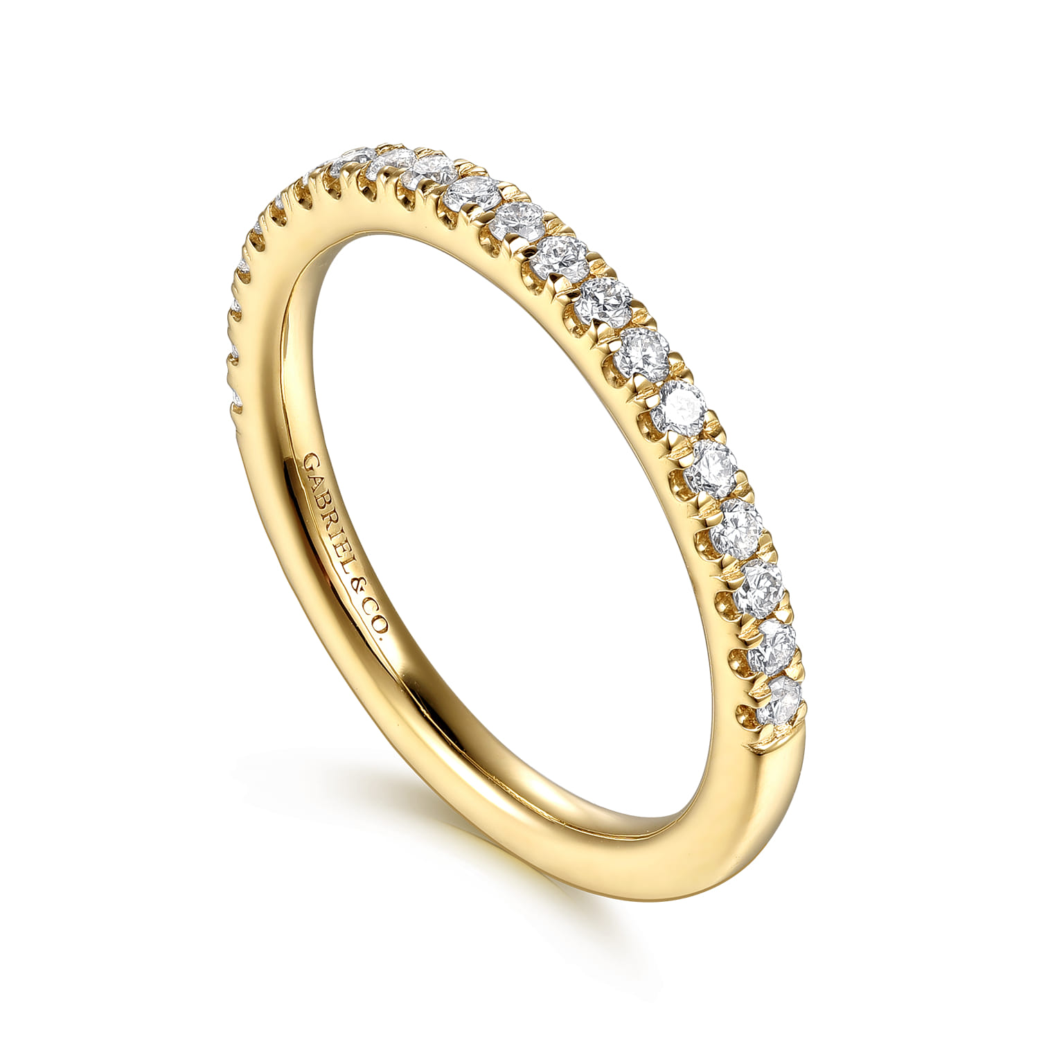 Diamond Matching Wedding Band in 14K Yellow Gold, photograph 3