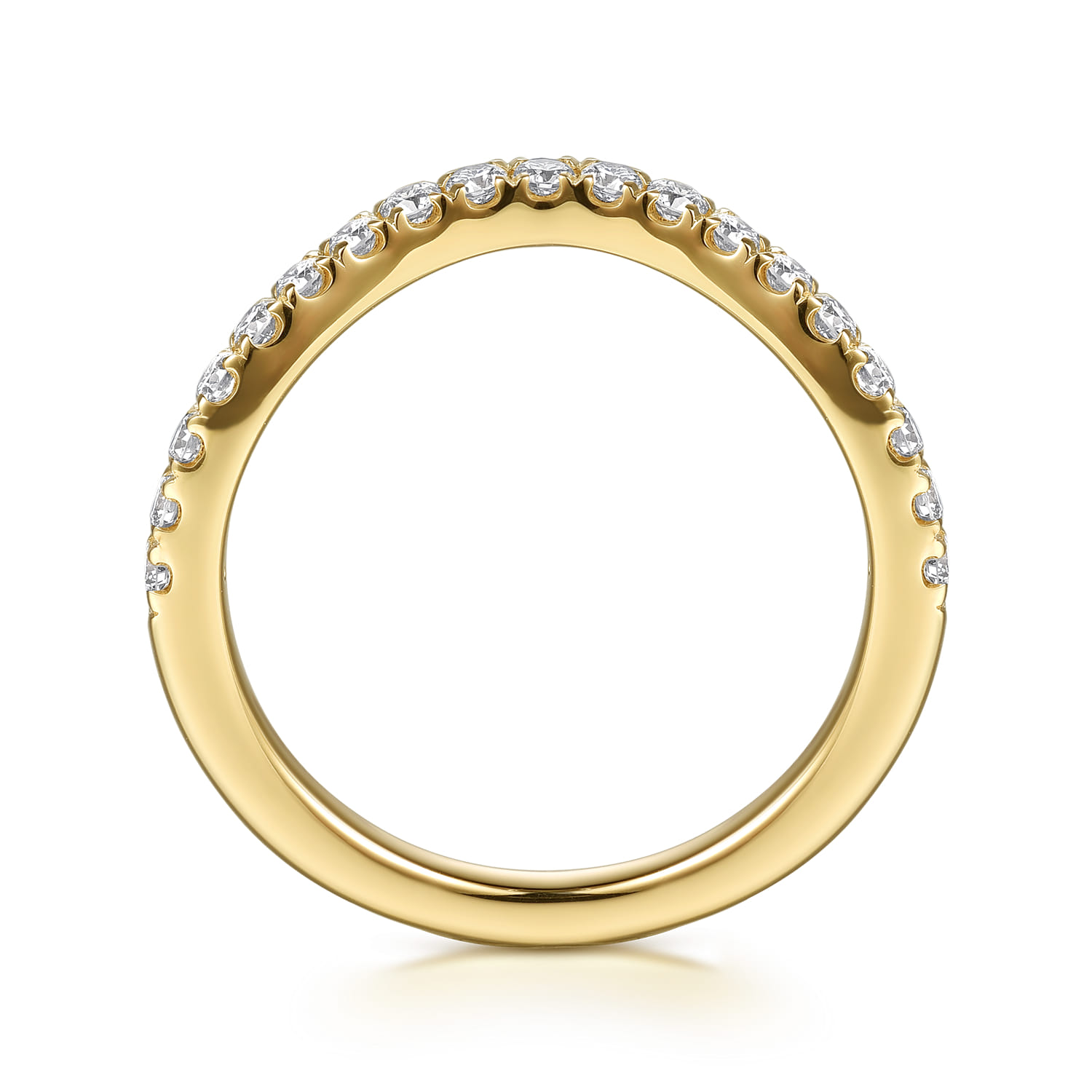Diamond Matching Wedding Band in 14K Yellow Gold, photograph 2