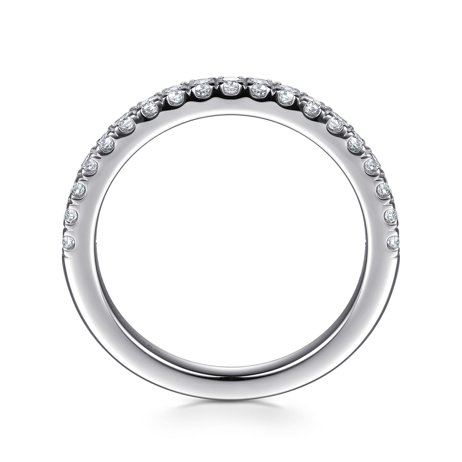 Diamond Matching Wedding Band in 14K White Gold, photograph 2
