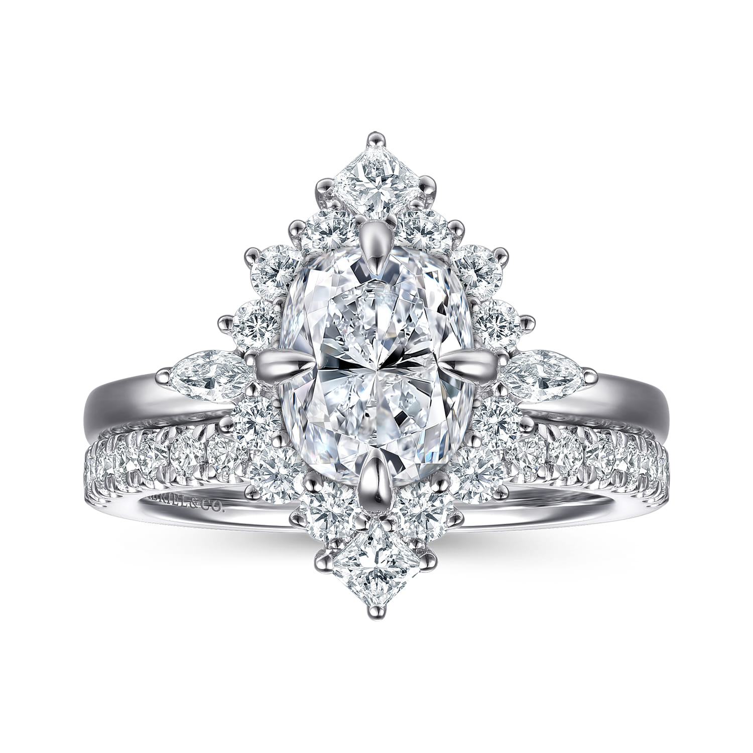 Diamond Matching Wedding Band in 14K White Gold, photograph 4