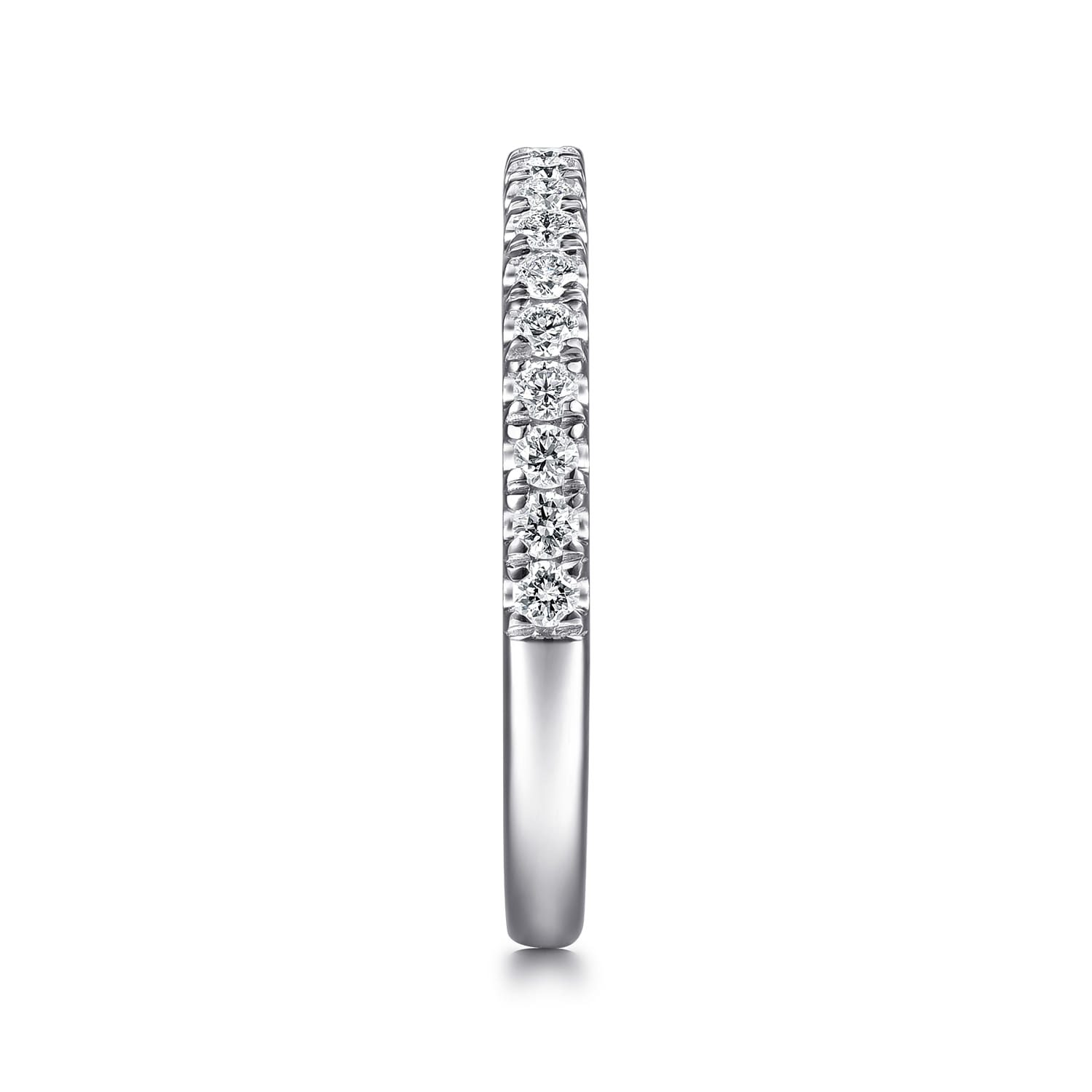 Diamond Matching Wedding Band in 14K White Gold, photograph 5