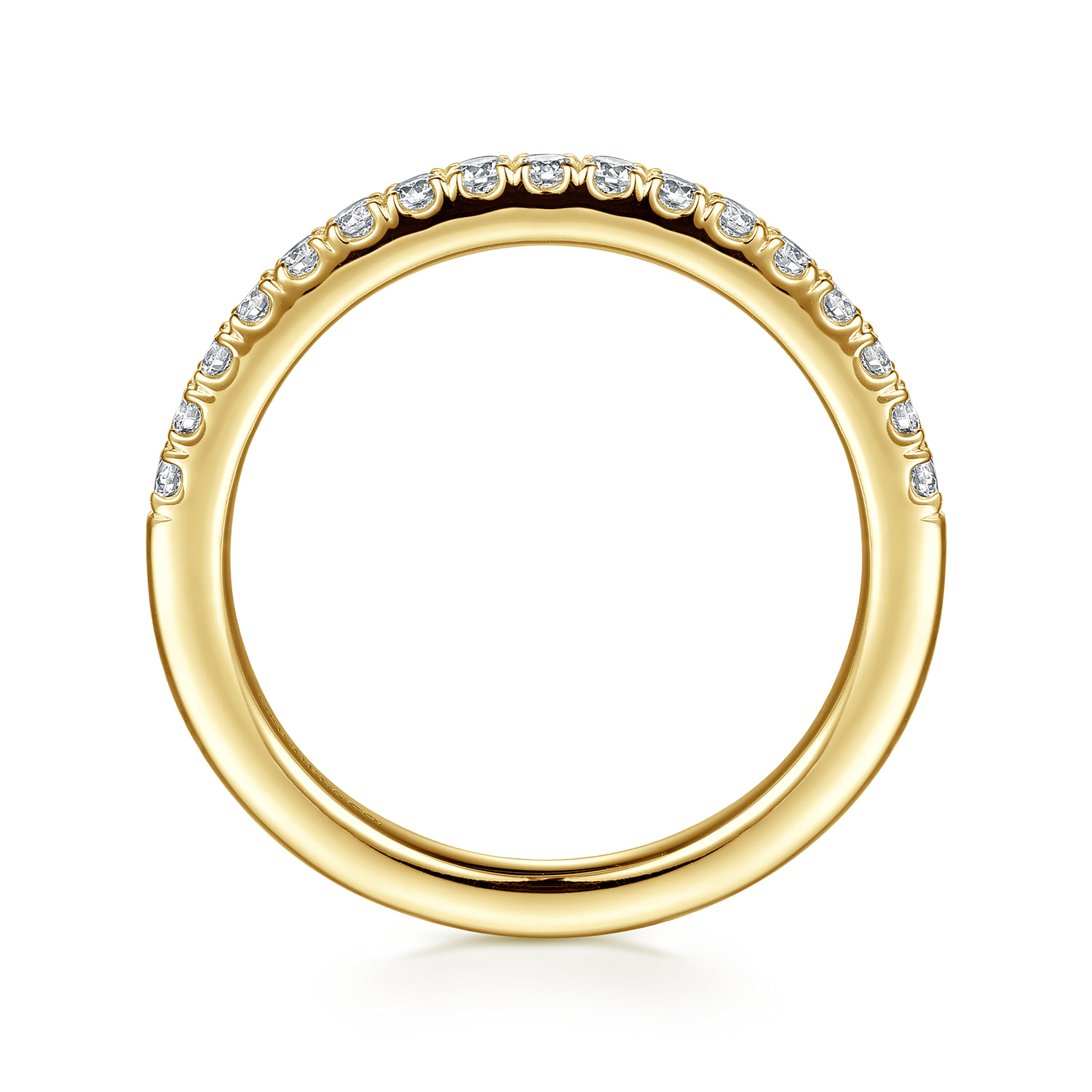Diamond Matching Wedding Band in 14K Yellow Gold, photograph 2