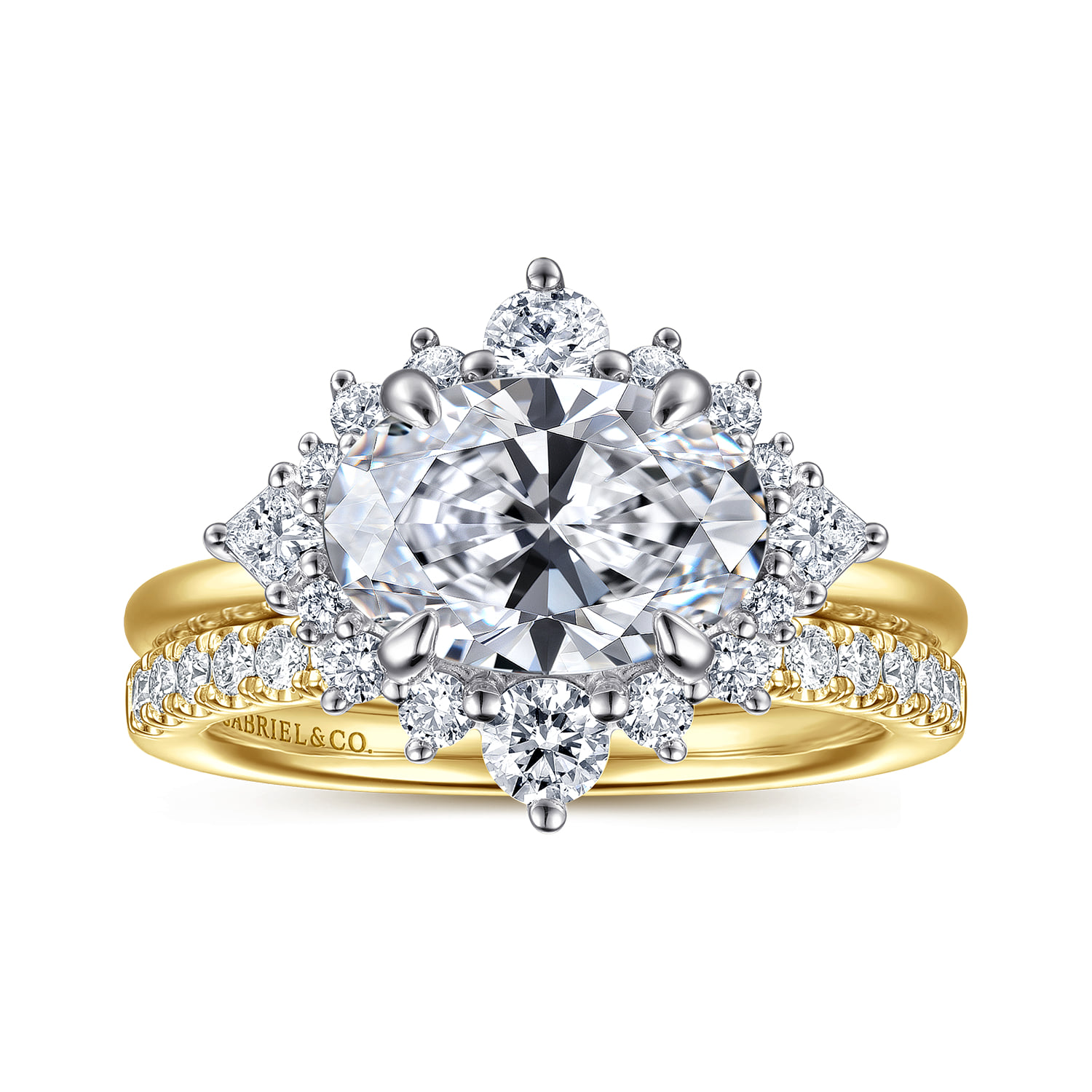 Diamond Matching Wedding Band in 14K Yellow Gold, photograph 4